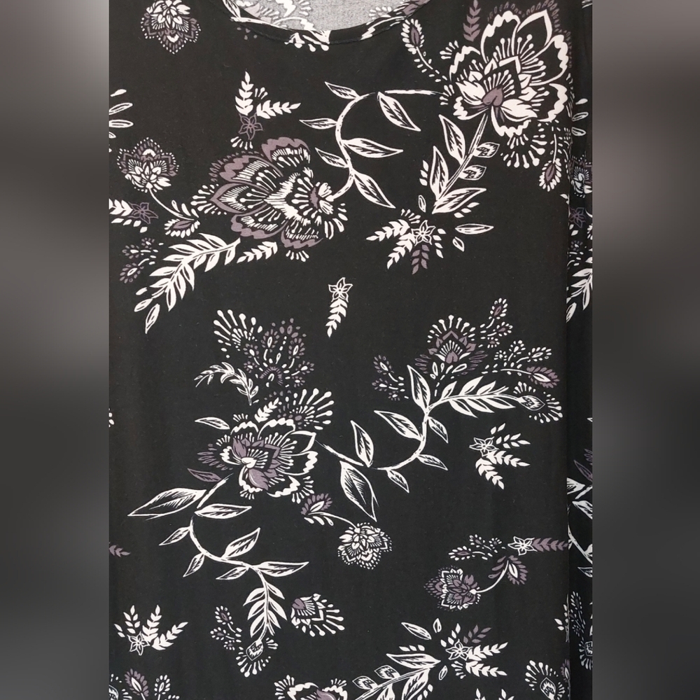 Mudd Size Medium Midi Sheath Floral Dress Long Sleeve Boho Comfy Soft Casual - Picture 4 of 10